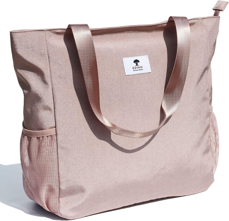 ESVAN Original Floral Water Resistant Large Tote Bag Shoulder Bag for Gym Beach Travel Daily Bags Upgraded - Image 2